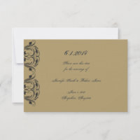 Navy and Gold Masquerade Wedding Save the Date