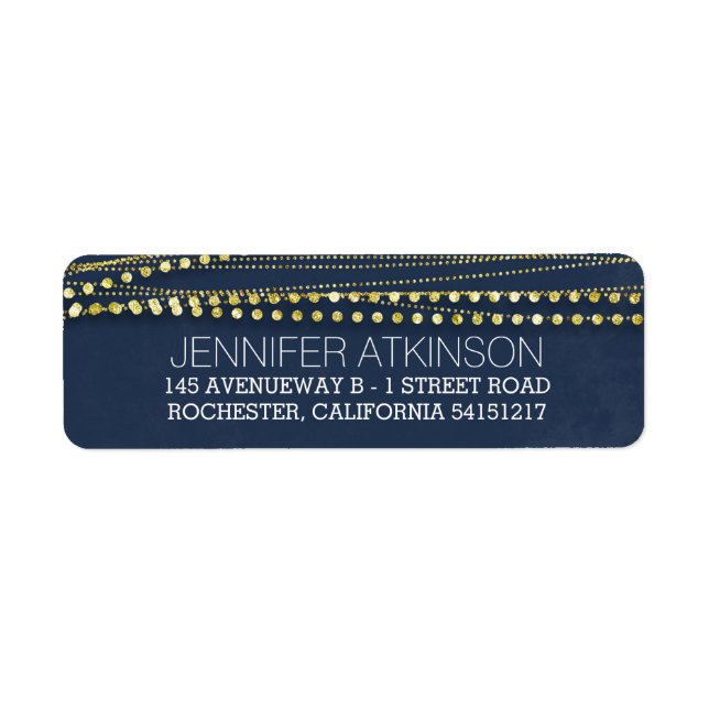 Navy and Gold Modern Wedding (Front)