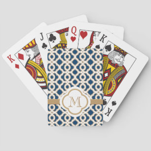 Navy and Gold Playing Cards