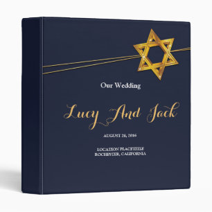 Navy and Golden Star of David Binder