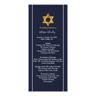 Navy and Golden Star of David ceremony Program