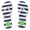 Navy and Green Preppy Stripes Monogram