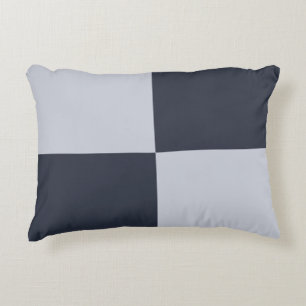 Navy and Grey Rectangles Accent Pillow