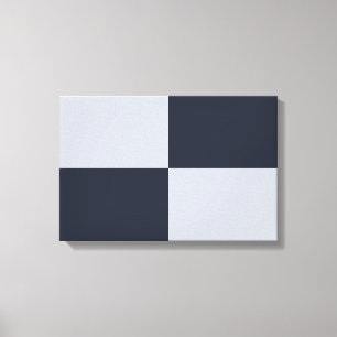 Navy and Grey Rectangles Canvas Print