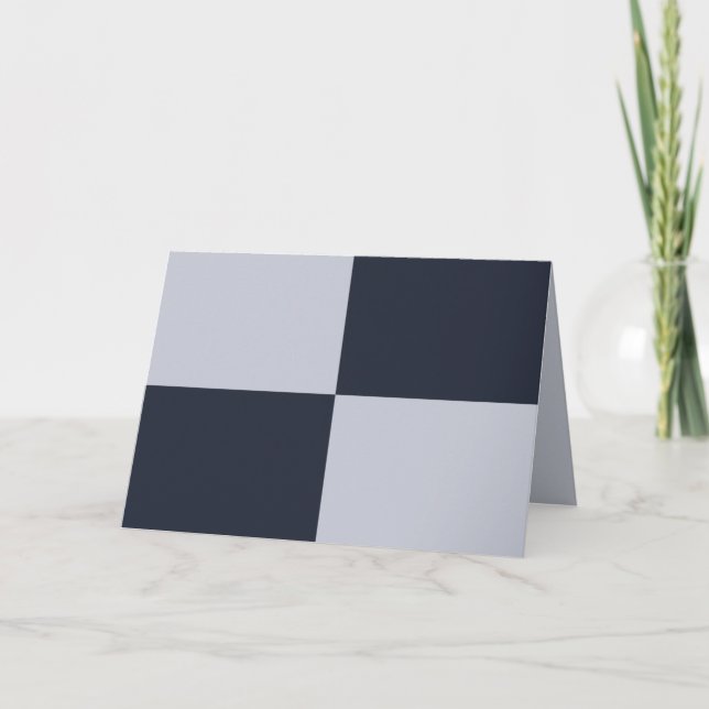 Navy and Grey Rectangles Card (Front)