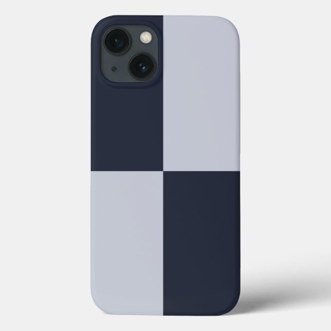 Navy and Grey Rectangles Case-Mate iPhone Case (Back)