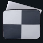 Navy and Grey Rectangles Laptop Sleeve<br><div class="desc">Two navy rectangles and two grey rectangles form a chequered pattern in this clean digital design. It has a bold but classic look to it. 

 

 Digitally created image. 
 Copyright © 2012 Claire E. Skinner. All rights reserved.</div>