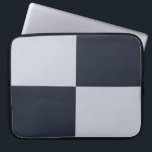 Navy and Grey Rectangles Laptop Sleeve<br><div class="desc">Two navy rectangles and two grey rectangles form a chequered pattern in this clean digital design. It has a bold but classic look to it.
Digitally created image.
Copyright © 2012 Claire E. Skinner. All rights reserved.</div>