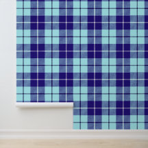 Navy And Pale Blue Tartan Plaid