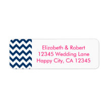 Navy and Pink Chevron