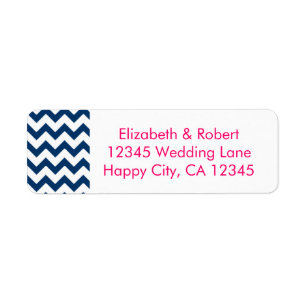Navy and Pink Chevron