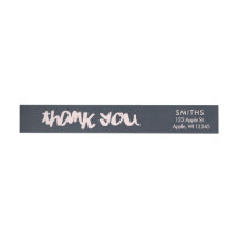 Navy and Pink Modern typographyThank You