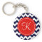Navy and Red Zig Zag Custom Initial