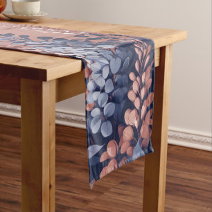Navy and Rose Wisteria Elegance Medium Table Runner