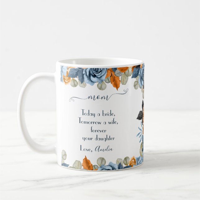 Navy And Rust Mother Of The Bride Gifts From Bride Coffee Mug (Left)