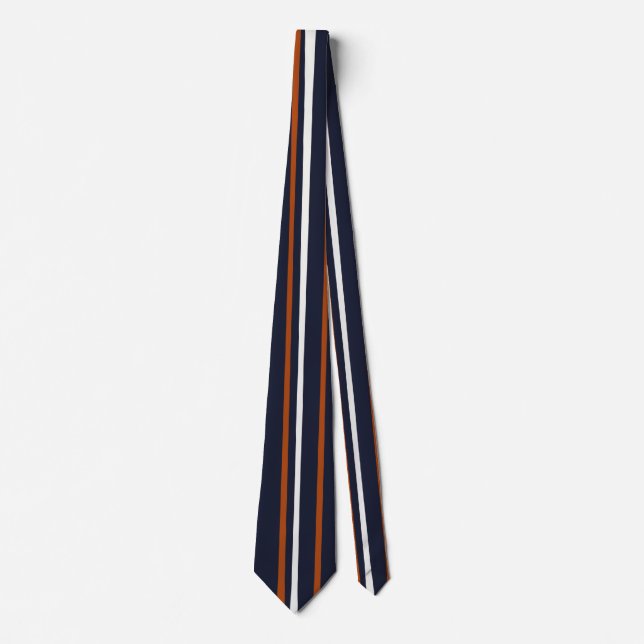 Navy and Rust Stripes Tie (Front)