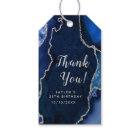 Navy and Silver Agate Birthday Thank You