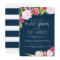 Navy and Silver Bridal Shower Invitation