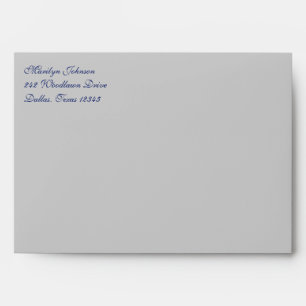 Navy and Silver Envelope for 5"x7" Sizes