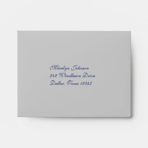 Navy and Silver Envelope for RSVP Card