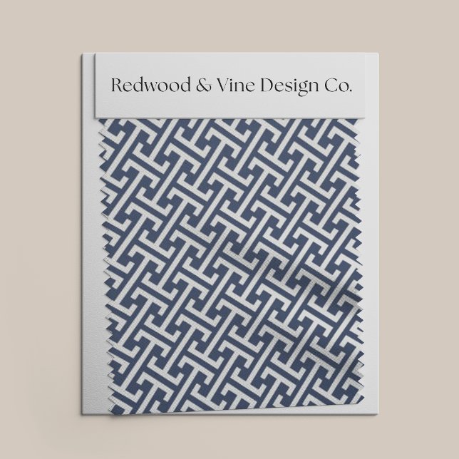 Navy and White // Any Colour Preppy Greek Pattern Fabric (Creator Uploaded)