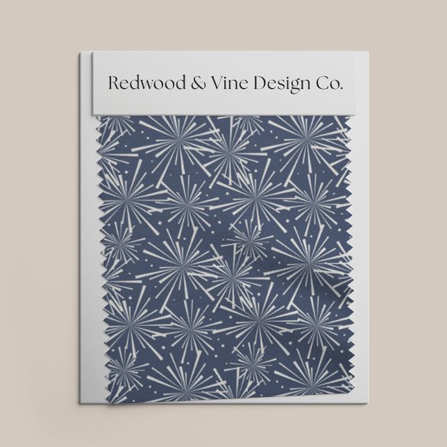 Navy and White Fireworks Pattern Fabric (Creator Uploaded)