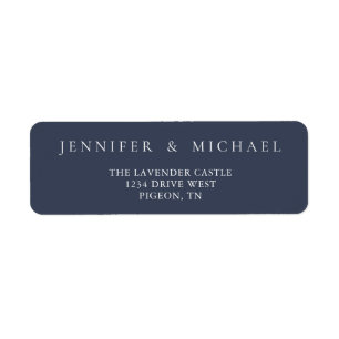 Navy and White Simple Minimalistic Wedding