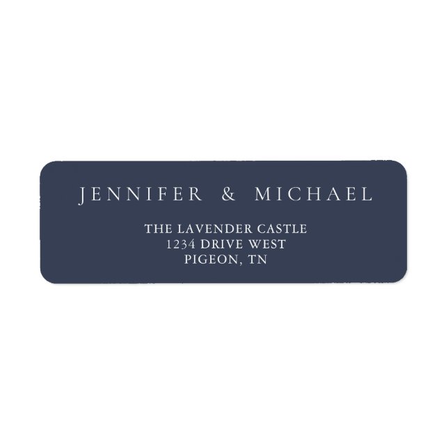 Navy and White Simple Minimalistic Wedding (Front)