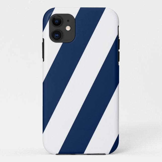 Navy and White Stripes Case-Mate iPhone Case (Back)