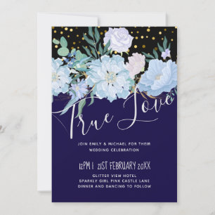 Navy Aqua Blue Floral Wedding Budget