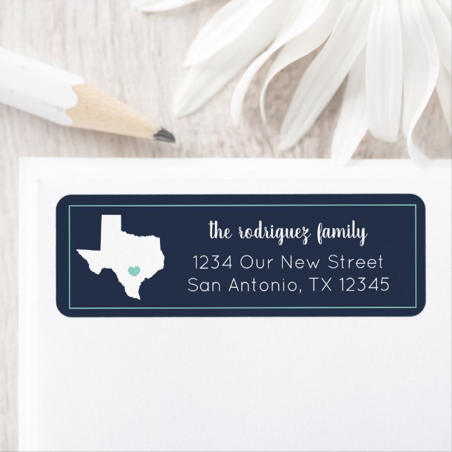 Navy & Aqua Home Sweet Home - Texas Moving (Insitu)
