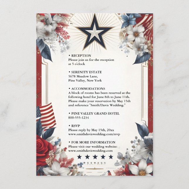 Navy Army War Marine Tactical Military Wedding Enclosure Card (Front)