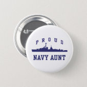 Navy Aunt 2 Inch Round Button (Front & Back)
