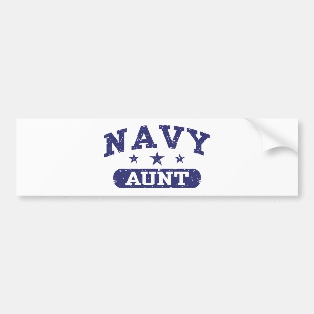 Navy Aunt Bumper Sticker (Front)