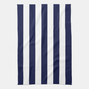 Navy Awning Stripe Kitchen Towel