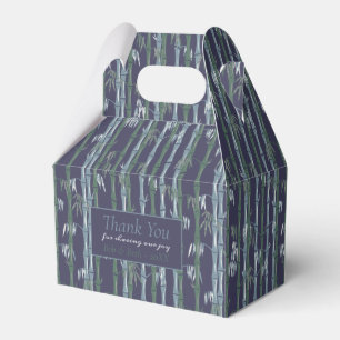 Navy Bamboo Favor Box