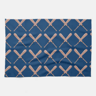 Navy Baseball Bat Kitchen Towel