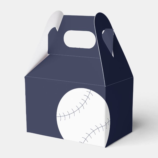 Navy Baseball Favor Box (Front Side)