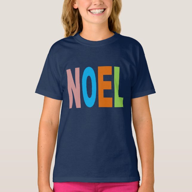 Navy Basic Christmas Design T-shirt (Front)