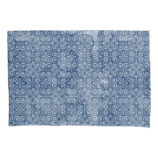 Navy Batik Pillowcase (Front)