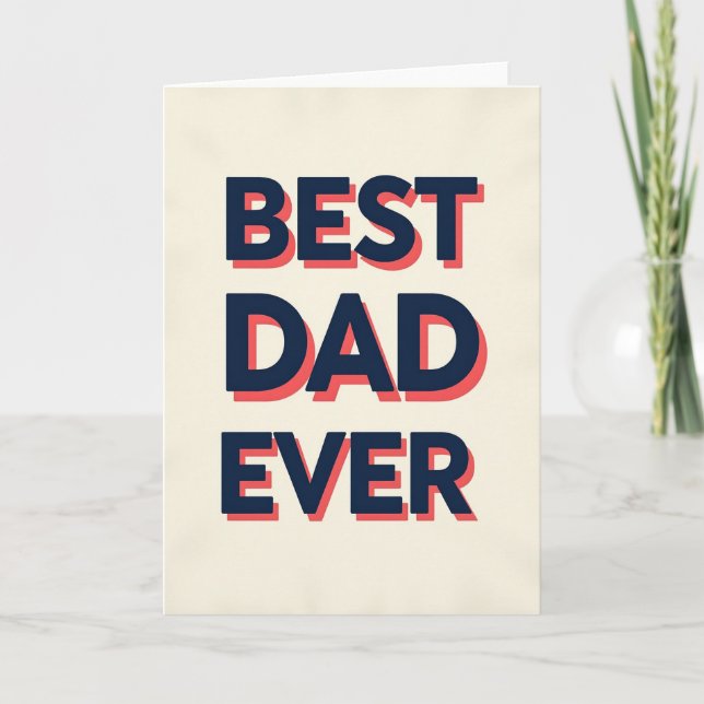 Navy Best Dad Ever Art Card (Front)