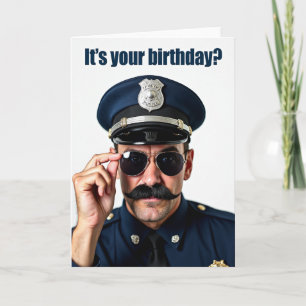 Navy Birthday Portrait Card