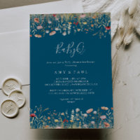 Navy Bliss Wildflower BabyQ Baby Shower Barbecue