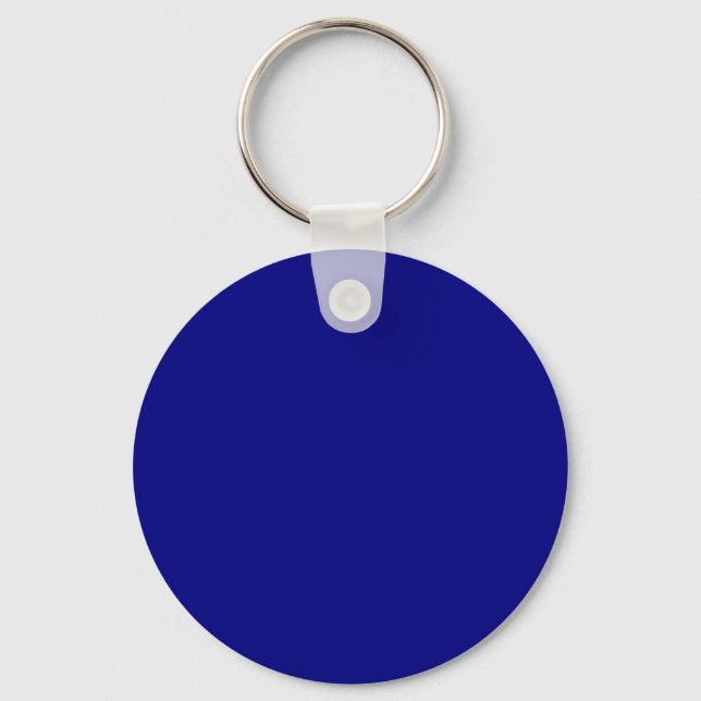 Navy Blue 000080 Colour - Add a Name Option Keychain (Front)