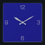 Navy Blue 000080 Colour - Add a Name Option Square Wall Clock<br><div class="desc">A full scale PNG image based on the HEX code (six-digit hex triplet) shown. Use this code to mix, match and customize any other item to go with this, or to add to other collections. Hex codes may be used to customize most text and background colours on Zazzle products. You...</div>