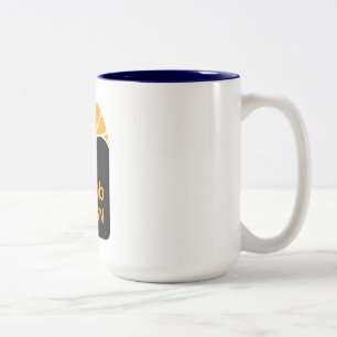 Navy Blue 15 oz Two-Tone Mug