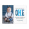 Navy & Blue 1st Birthday Thank You