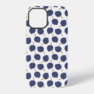 Navy Blue Abstract Flying Bomb Fruit Pattern iPhone 12 Pro Case
