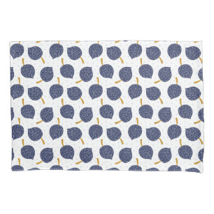 Navy Blue Abstract Flying Bomb Fruit Pattern Pillowcase