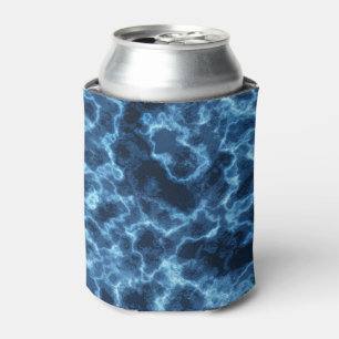 Navy Blue Abstract Pattern Can Cooler